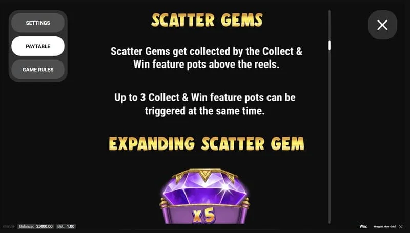 Wrappin' More Gold - gem Scatter sa reels