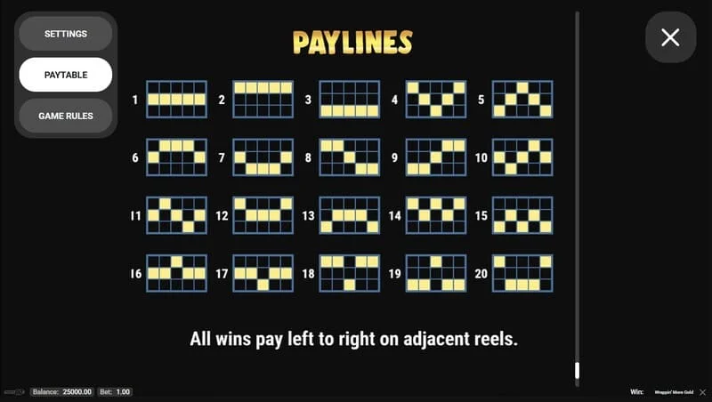 Wrappin' More Gold - grid na may mga aktibong payline